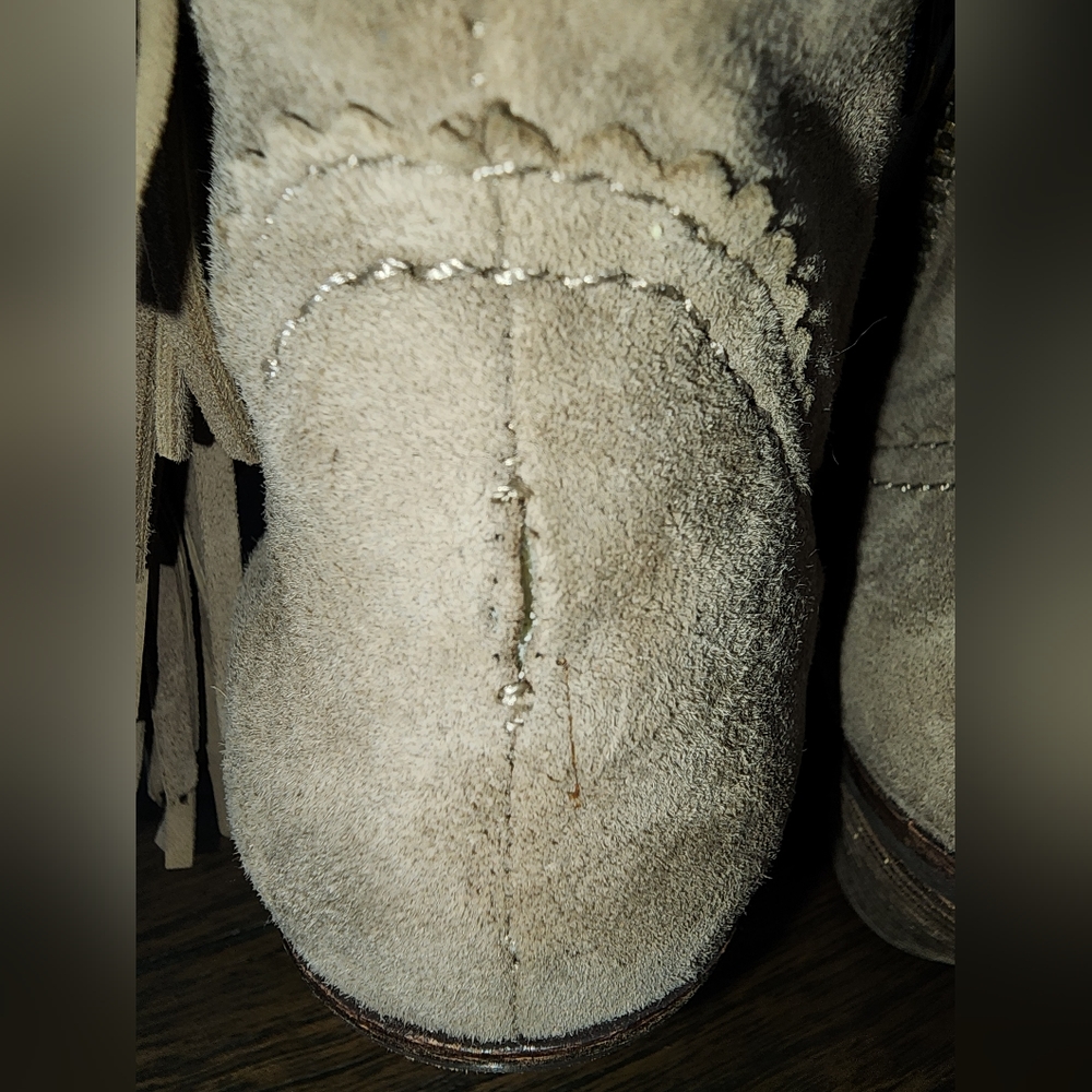 Sam Edelman Louie suede fringe boots, size 5 1/2 - Picture 5 of 12